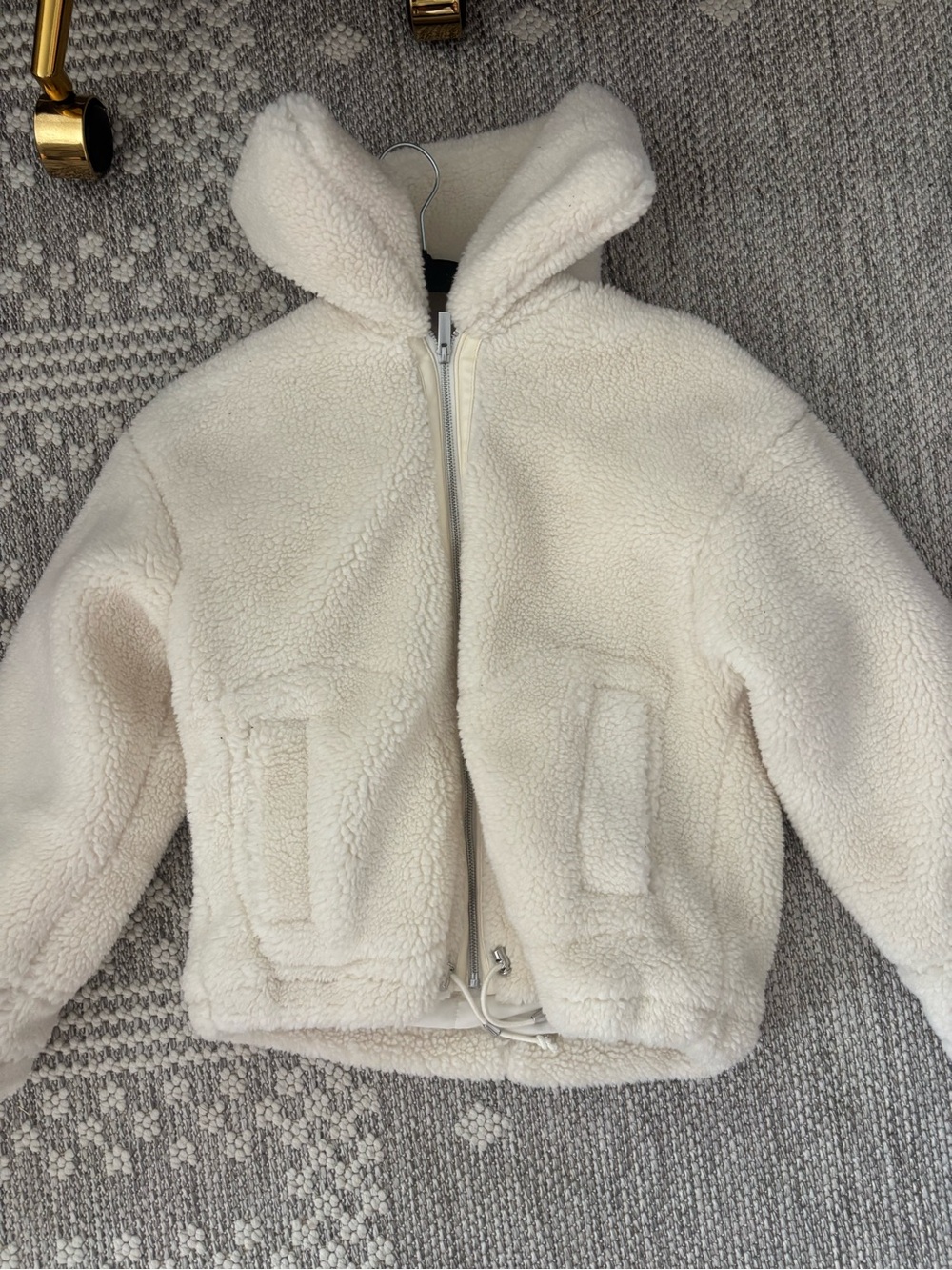 Women’s Cozy Sherpa Hooded Jacket - Cream